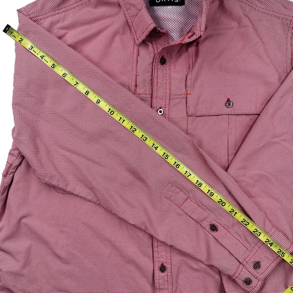 Red Plaid Orvis Mens Classic Button Down Long Sleeve Shirt * L - Picture 2 of 5